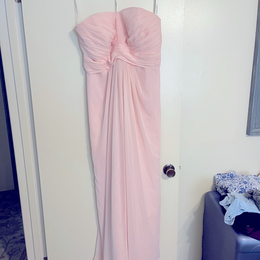 Size 16 David Bridal strapless sweetheart bridesmaid dress